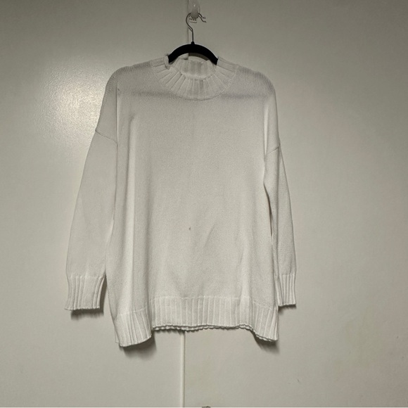 LABO ART White 100% Cotton Knit Sweater Made In Italy Size 0 - Picture 1 of 9
